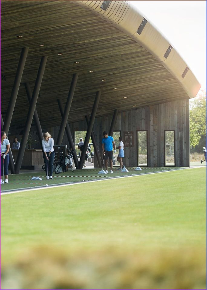 thiết kế sân golf có mái che