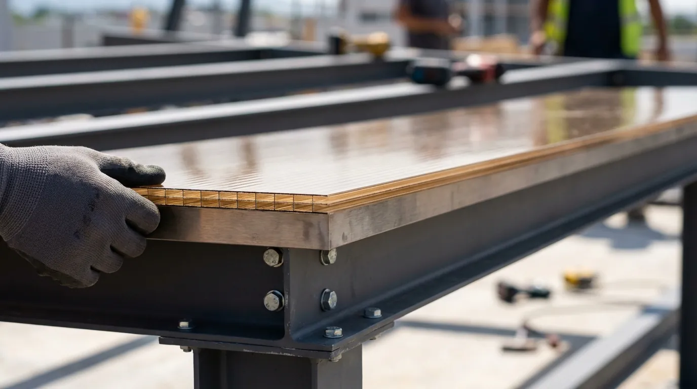 Tấm nhựa poly đặc ruột cao cấp 2025 Hình ảnh minh họa cho mái che nhựa polycarbonate đặc ruột